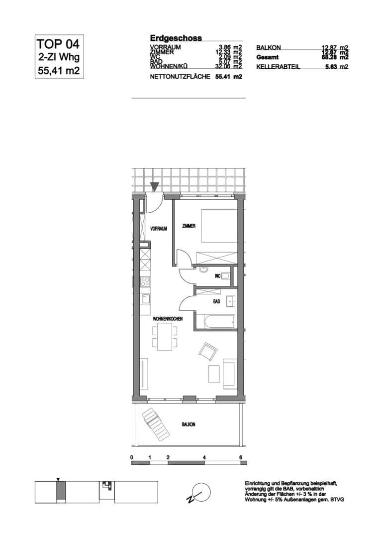 2-Zimmer-Wohnung kaufen in Graz – 55,41 m², € 200.200 – Bild 6 von 6
