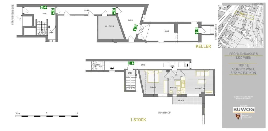 Wohnung mieten in Wien – 46,09 m², € 877 – Bild 9 von 9