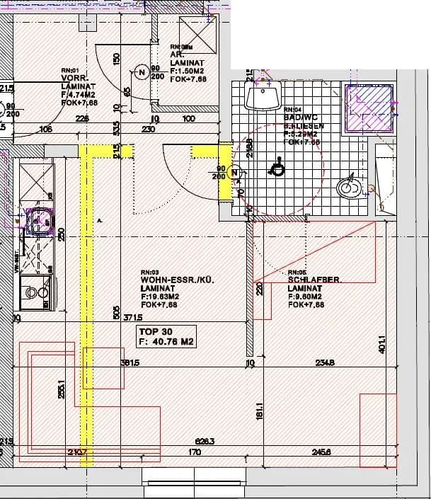 1-Zimmer-Wohnung mieten in Steyr – 40,6 m², € 502 – Bild 9 von 9