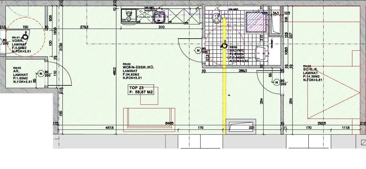 2-Zimmer-Wohnung mieten in Steyr – 59 m², € 662 – Bild 5 von 5