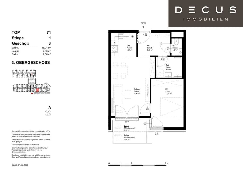 2-Zimmer-Wohnung mieten in Wien – 44,09 m², € 849 – Bild 22 von 22