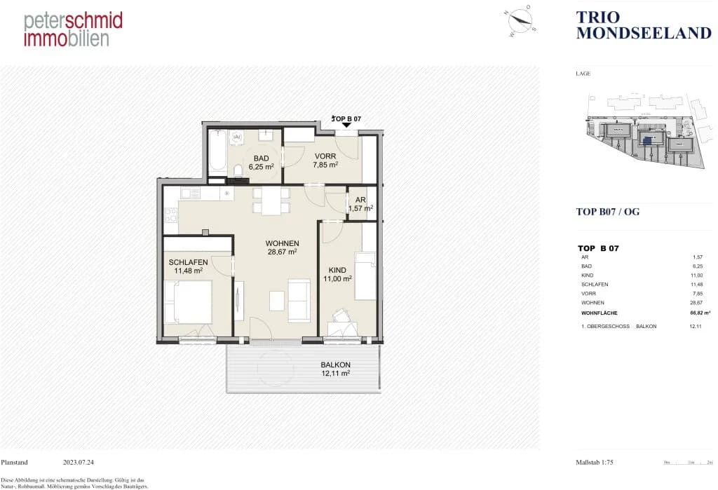 3-Zimmer-Wohnung kaufen in Vöcklabruck – 66,82 m², € 294.000 – Bild 15 von 17