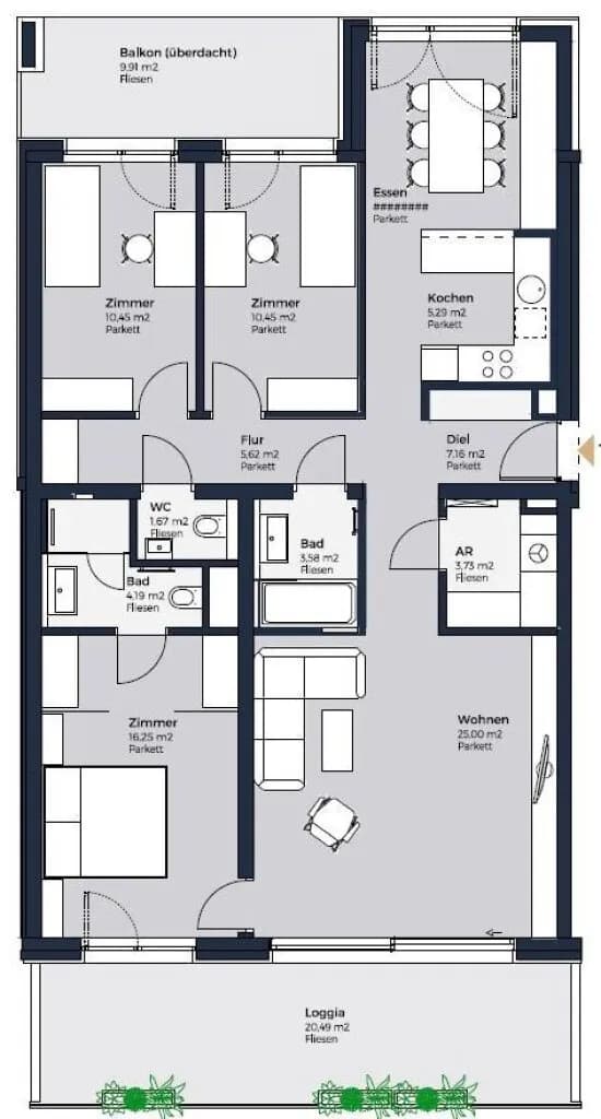 4-Zimmer-Wohnung kaufen in Mödling – 106,06 m², € 695.000 – Bild 7 von 9