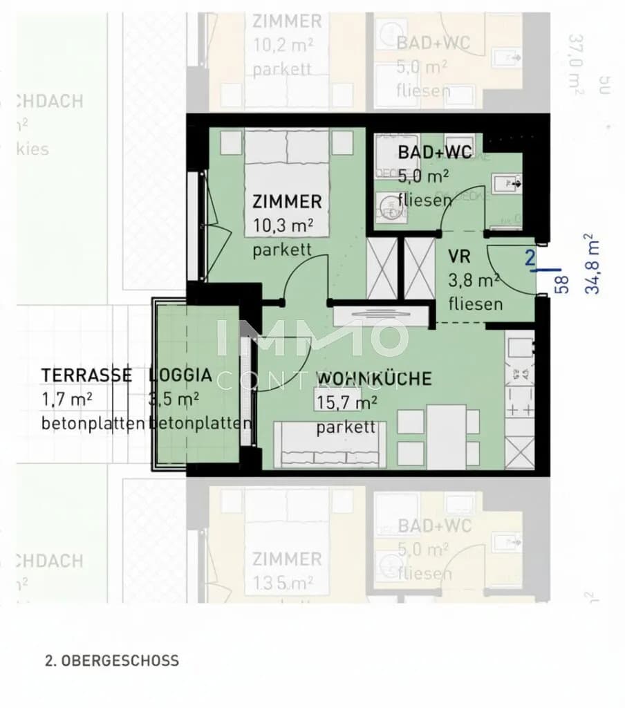 2-Zimmer-Wohnung kaufen in Wien – 34,8 m², € 242.500 – Bild 10 von 10