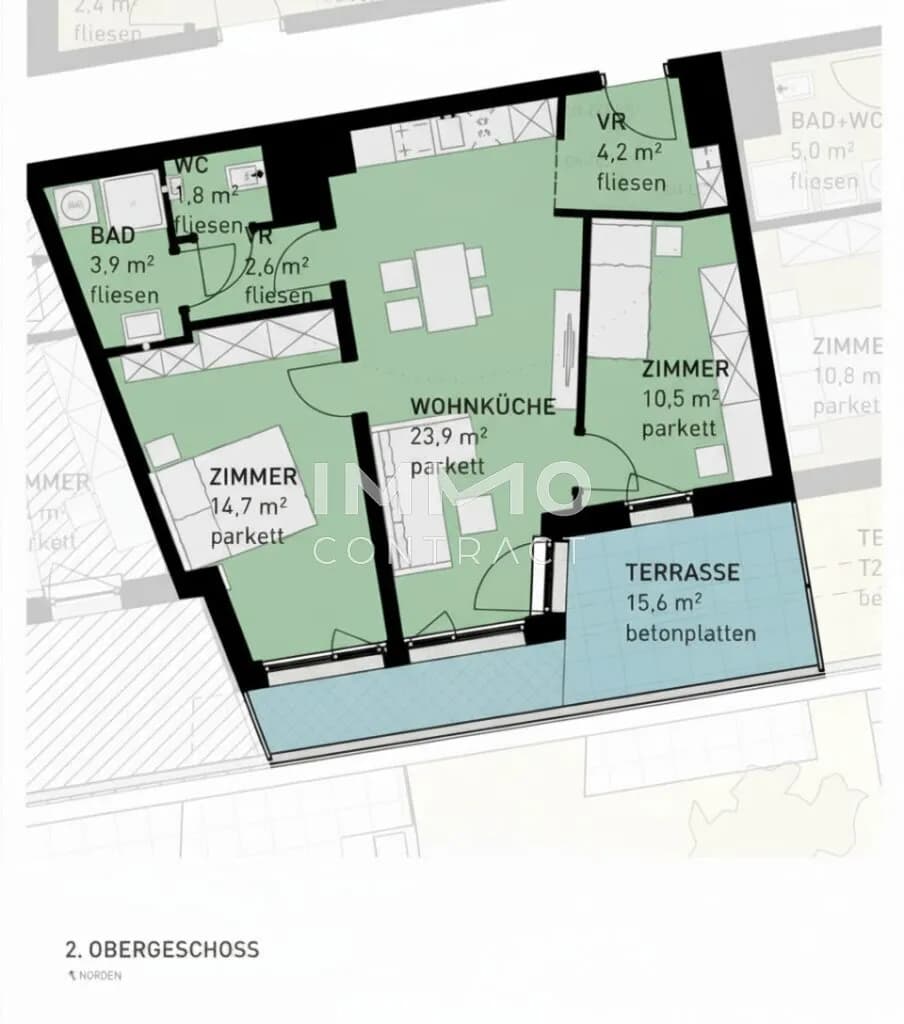 3-Zimmer-Wohnung kaufen in Wien – 61,6 m², € 417.500 – Bild 10 von 11