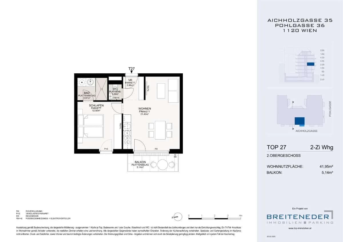 2-Zimmer-Wohnung kaufen in Wien – 41,95 m², € 319.000 – Bild 7 von 10