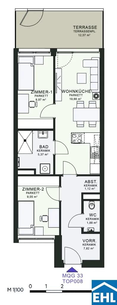3-Zimmer-Wohnung mieten in Graz – 55,05 m², € 809 – Bild 24 von 24