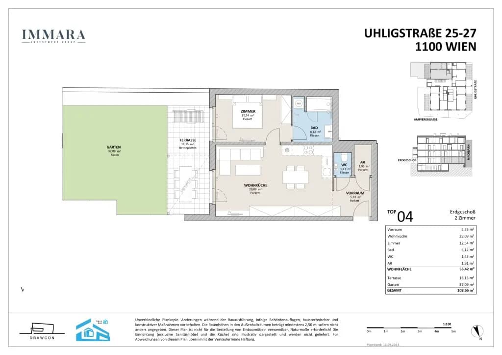2-Zimmer-Wohnung kaufen in Wien – 56,42 m², € 435.000 – Bild 14 von 16