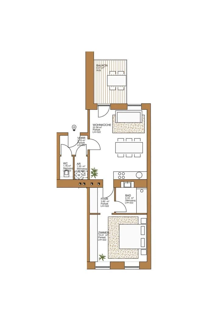 2-Zimmer-Wohnung kaufen in Wien – 52 m², € 448.000 – Bild 18 von 18