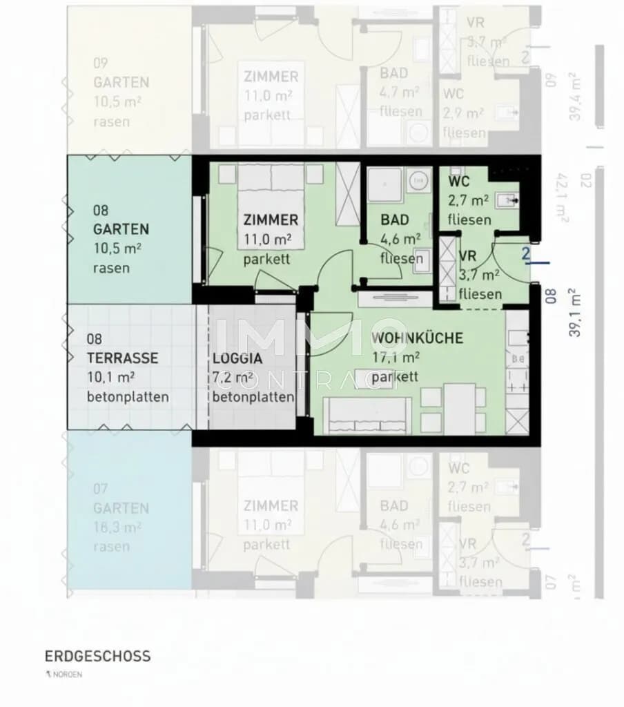 2-Zimmer-Wohnung kaufen in Wien – 39,1 m², € 299.500 – Bild 10 von 10