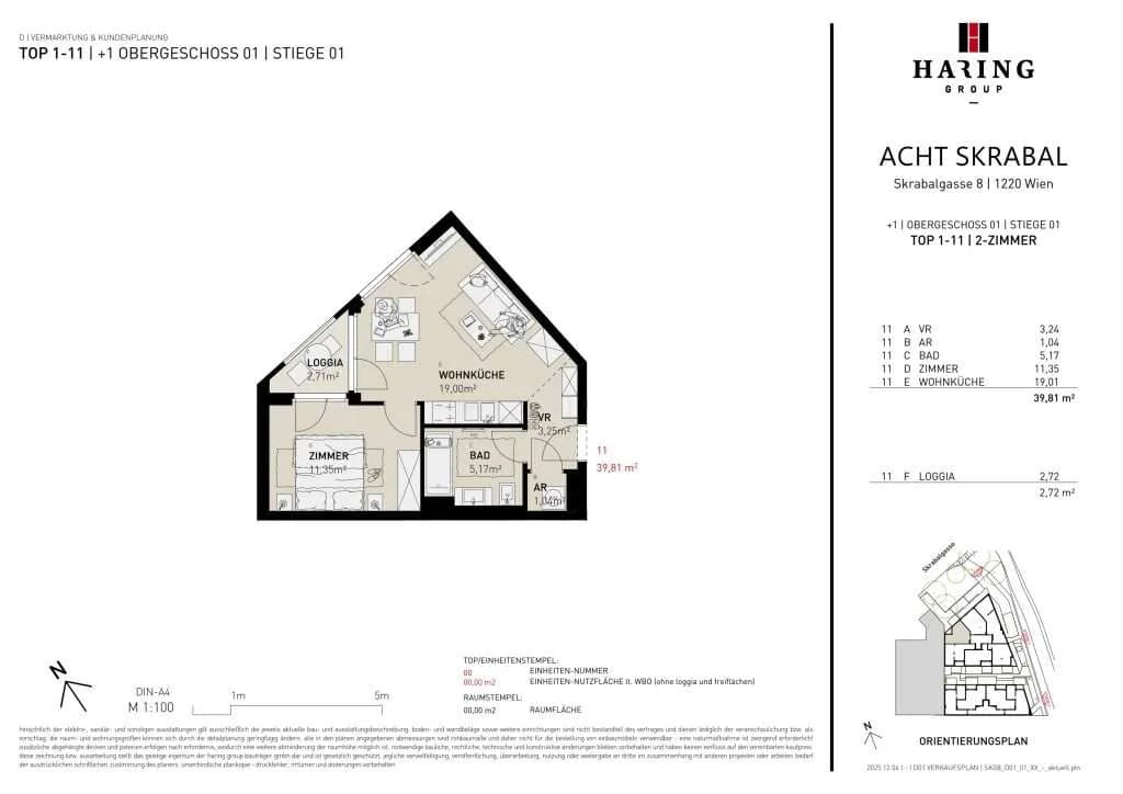 2-Zimmer-Wohnung kaufen in Wien – 39,77 m², € 249.500 – Bild 5 von 5