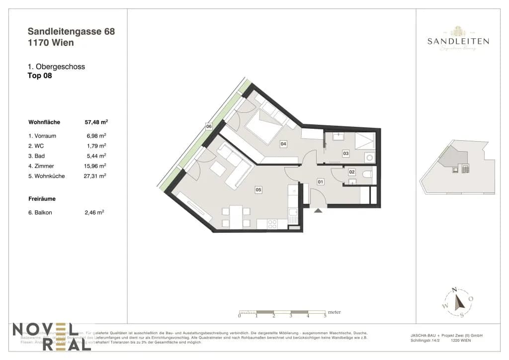 2-Zimmer-Wohnung kaufen in Wien – 57,48 m², € 449.000 – Bild 15 von 15