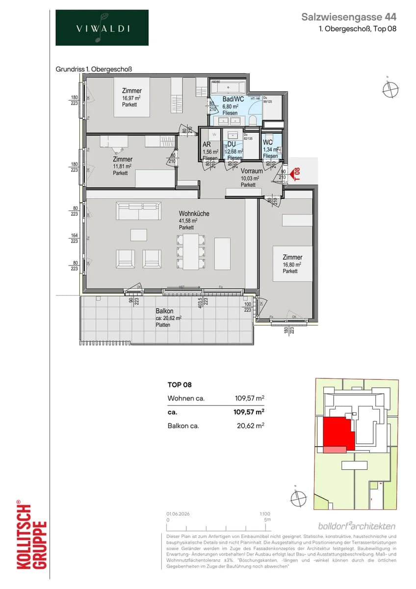 4-Zimmer-Wohnung kaufen in Wien – 109,57 m², € 950.000 – Bild 2 von 13