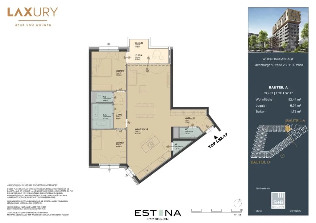 3-Zimmer-Wohnung kaufen in Wien – 92,23 m², € 650.000 – Bild 18 von 19