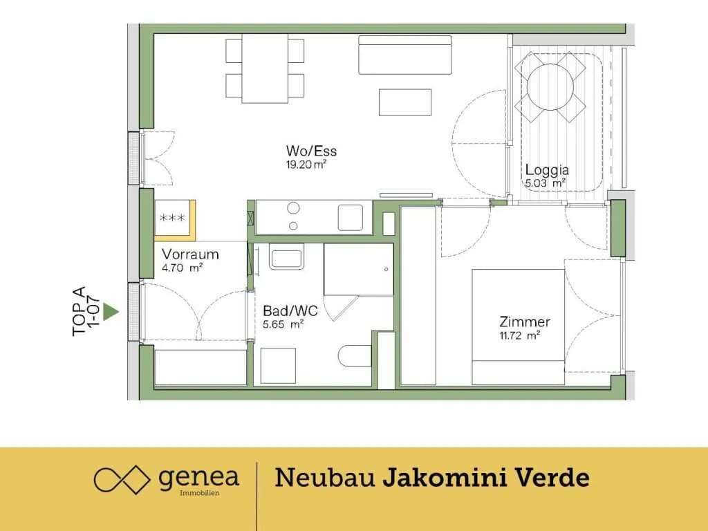 2-Zimmer-Wohnung kaufen in Graz – 41,26 m², € 207.000 – Bild 3 von 17