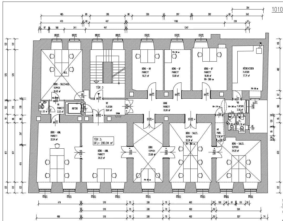 9-Zimmer-Gewerbeimmobilie mieten in Wien – 281 m², € 6.294 – Bild 32 von 32