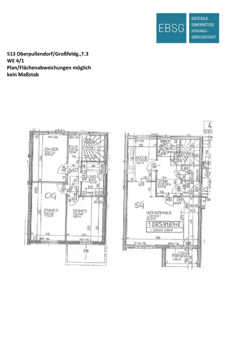 4-Zimmer-Wohnung mieten in Oberpullendorf – 95,63 m², € 783 – Bild 2 von 6