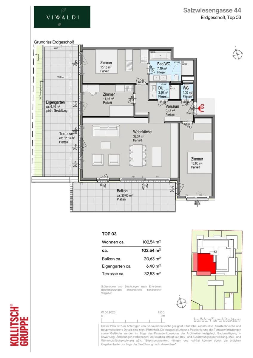 4-Zimmer-Wohnung kaufen in Wien – 102,54 m², € 925.000 – Bild 2 von 13