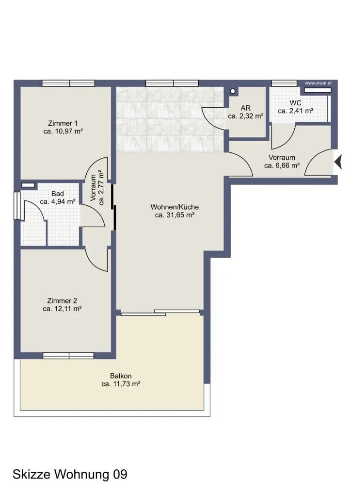 3-Zimmer-Wohnung kaufen in Leibnitz – 74 m², € 295.000 – Bild 16 von 16