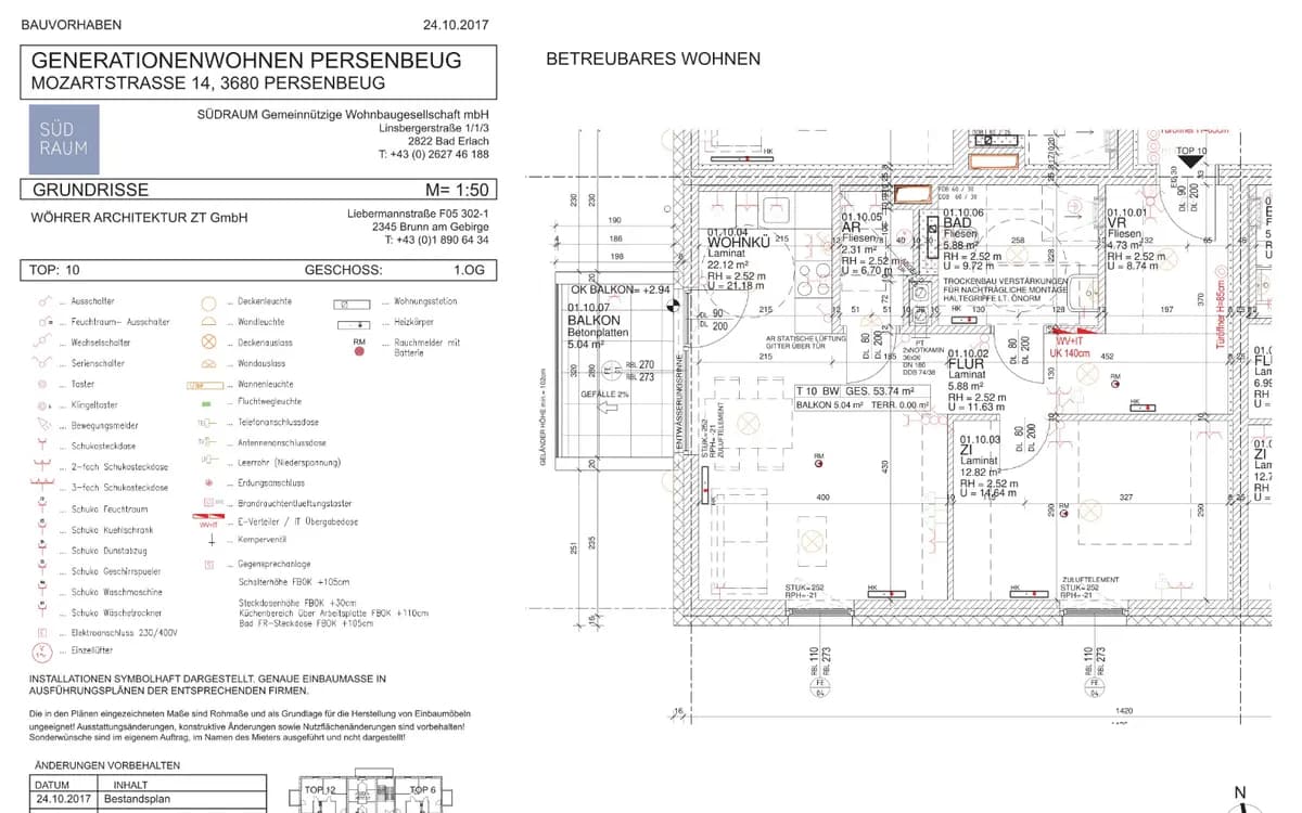 2-Zimmer-Wohnung mieten in Melk – 53,74 m², € 704 – Bild 2 von 2