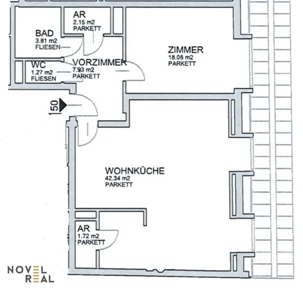 2-Zimmer-Wohnung mieten in Wien – 77,19 m², € 1.477 – Bild 11 von 11
