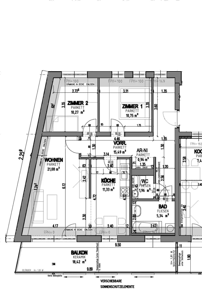 3-Zimmer-Wohnung mieten in Graz – 77,1 m², € 1.164 – Bild 2 von 2