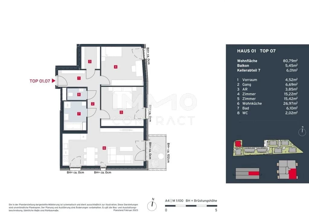 3-Zimmer-Wohnung kaufen in Bruck an der Leitha – 80,79 m², € 441.500 – Bild 16 von 16
