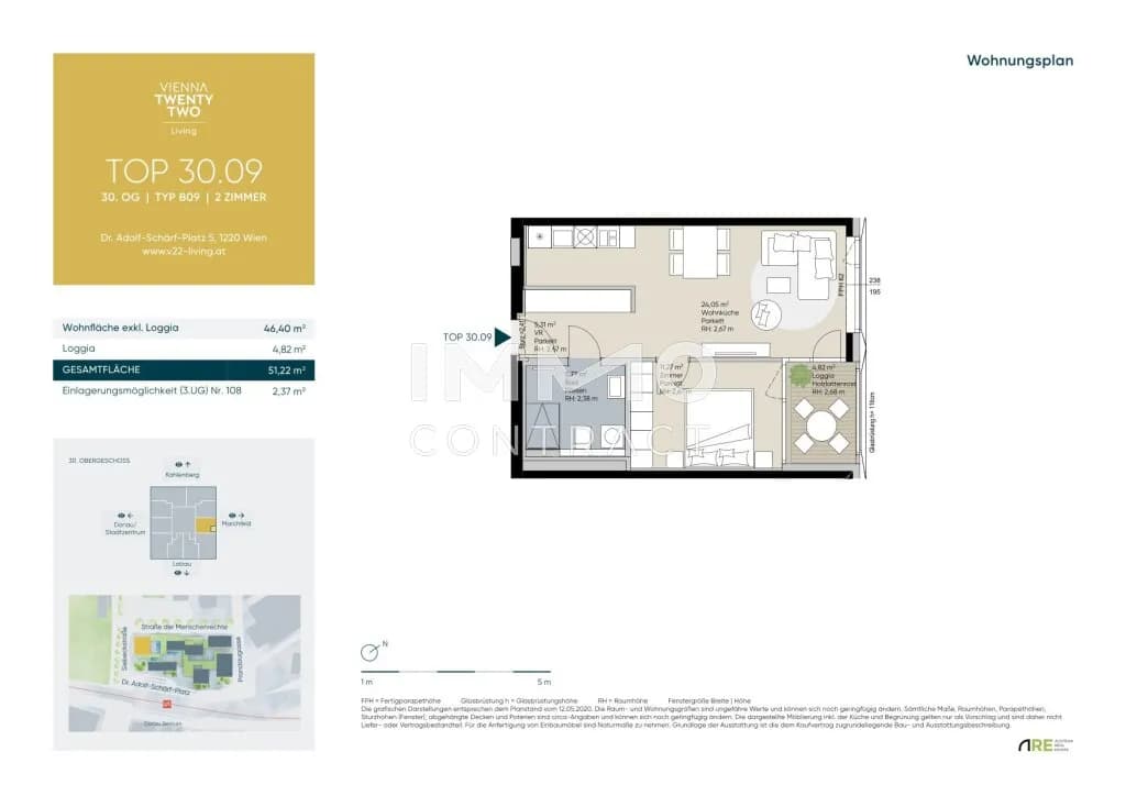 2-Zimmer-Wohnung kaufen in Wien – 46,4 m², € 445.000 – Bild 15 von 15