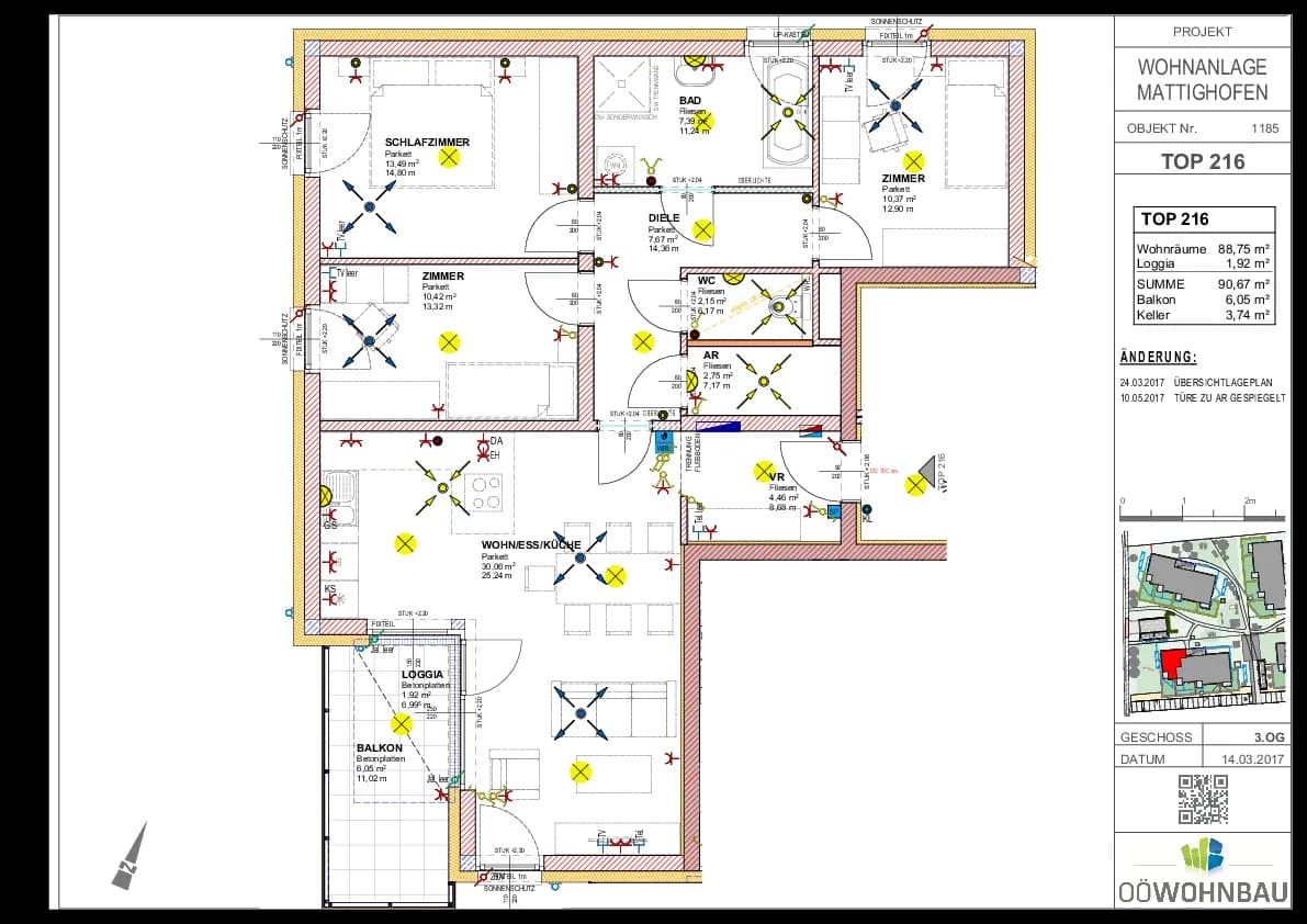 4-Zimmer-Wohnung mieten in Braunau am Inn – 88,75 m², € 917 – Bild 3 von 3