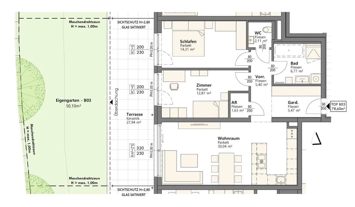 3-Zimmer-Wohnung kaufen in Linz – 79 m², € 429.000 – Bild 6 von 6