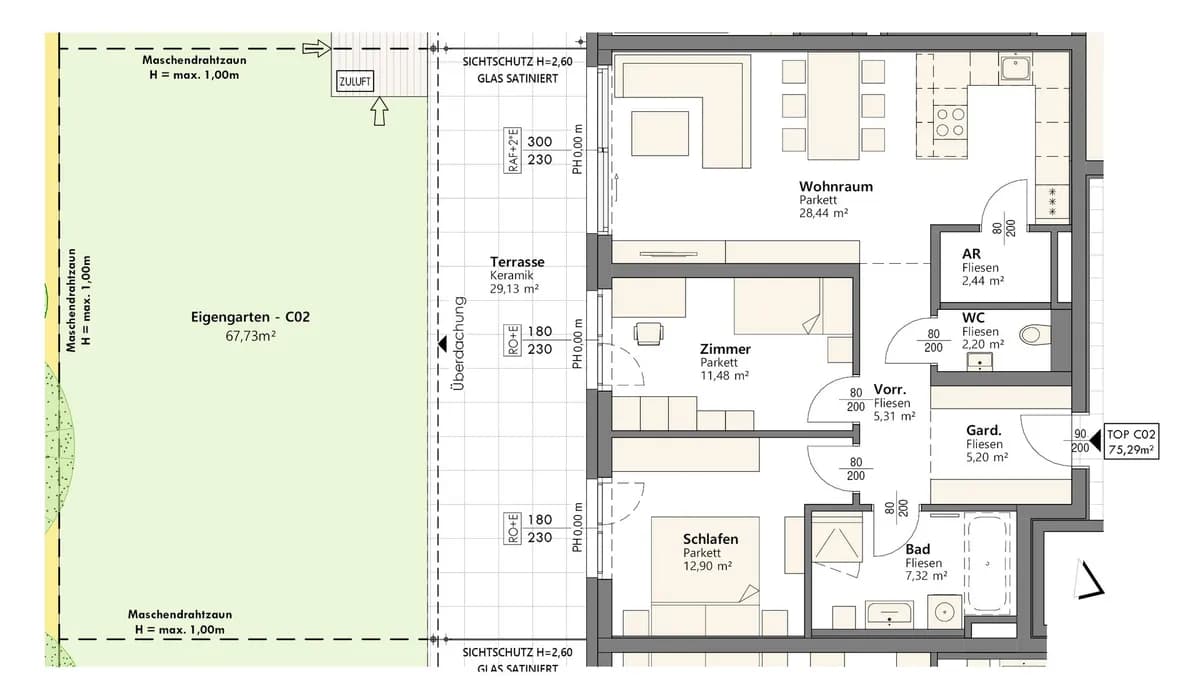3-Zimmer-Wohnung kaufen in Linz – 75 m², € 419.000 – Bild 7 von 7
