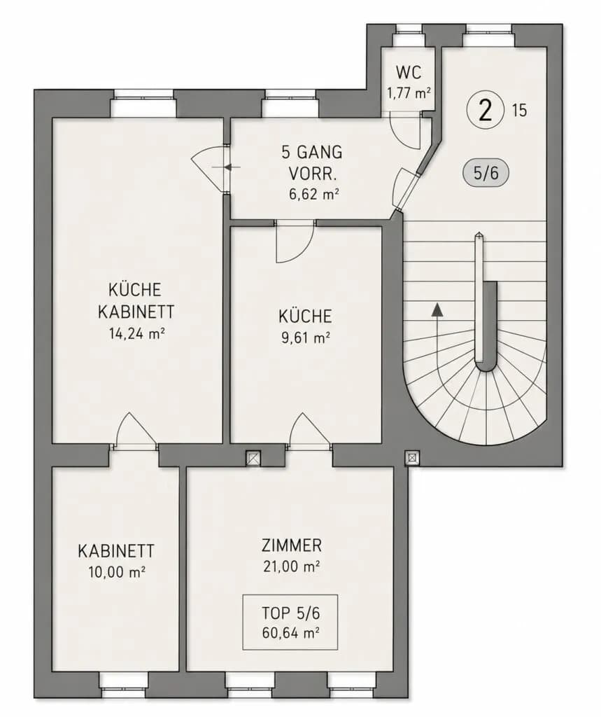 3-Zimmer-Wohnung kaufen in Wien – 60,41 m², € 308.091 – Bild 5 von 6