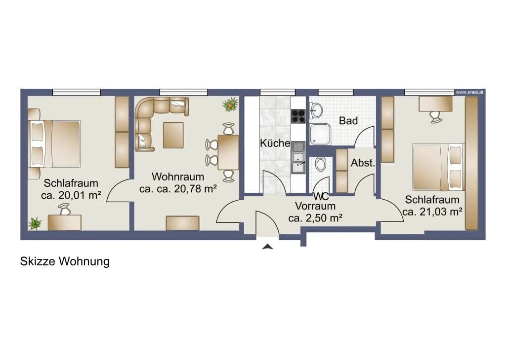 3-Zimmer-Wohnung kaufen in Wien – 88 m², € 320.000 – Bild 12 von 13