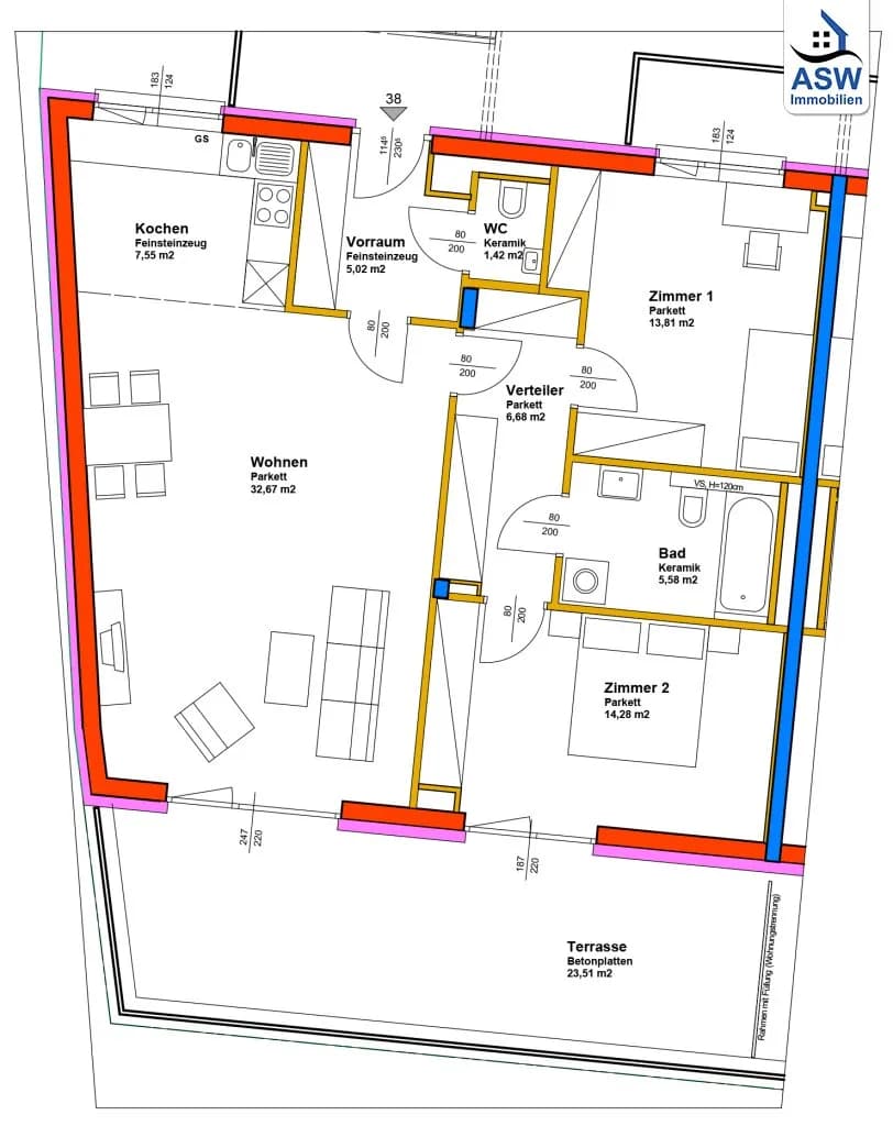 3-Zimmer-Wohnung mieten in Graz – 87 m², € 1.199 – Bild 15 von 15