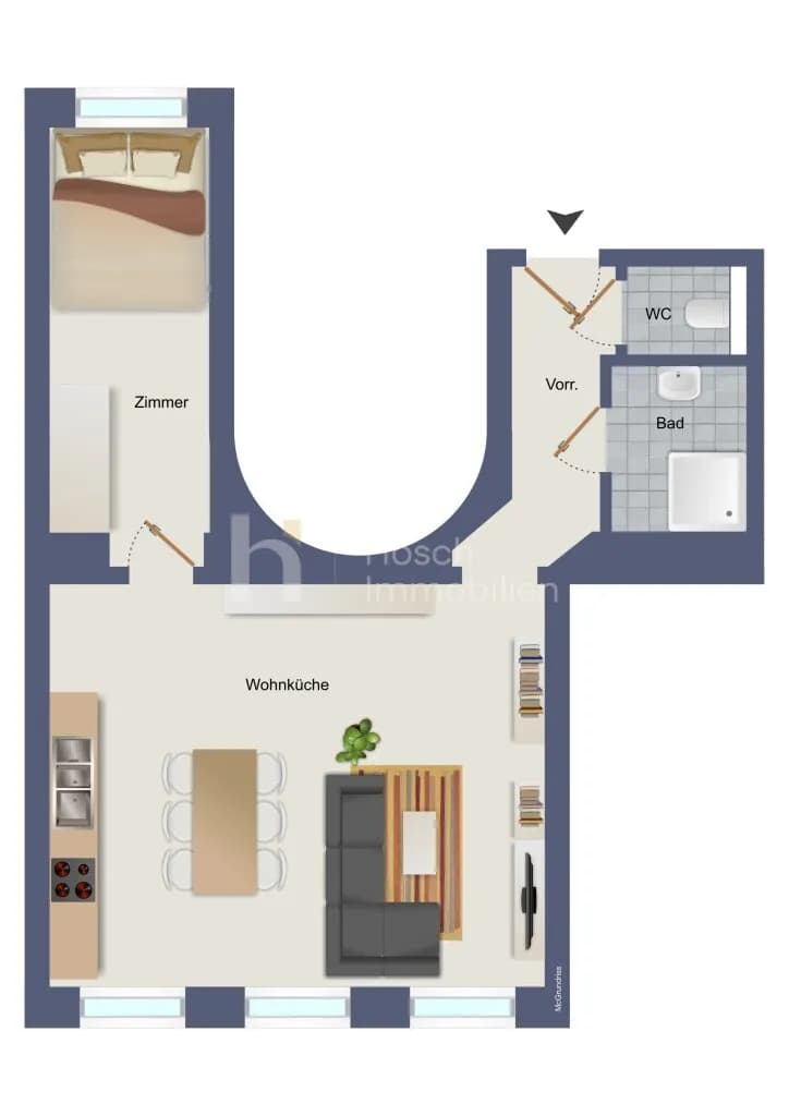 2-Zimmer-Wohnung kaufen in Wien – 43,59 m², € 215.000 – Bild 21 von 21