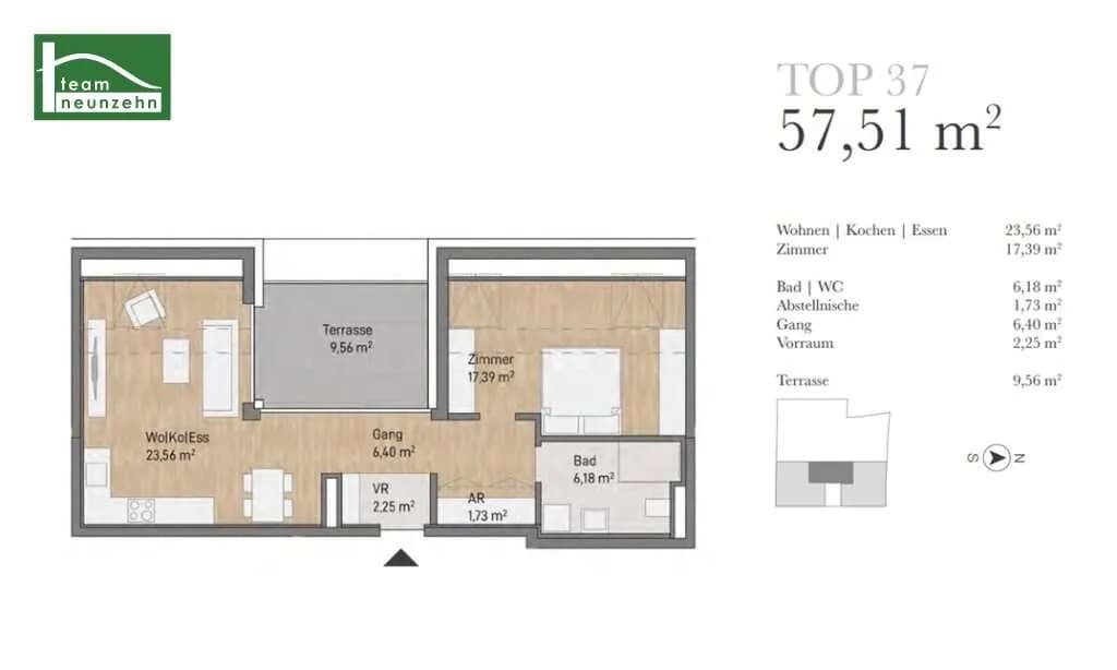 2-Zimmer-Wohnung kaufen in Graz – 57,51 m², € 457.769 – Bild 8 von 8