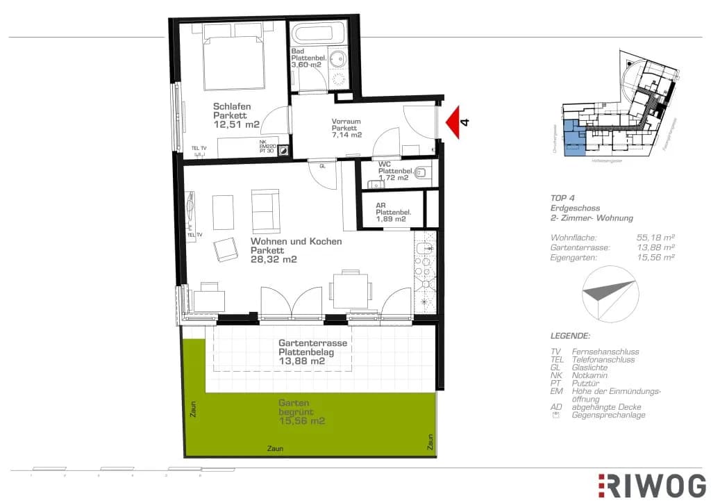 2-Zimmer-Wohnung kaufen in Wien – 55,18 m², € 312.000 – Bild 26 von 26