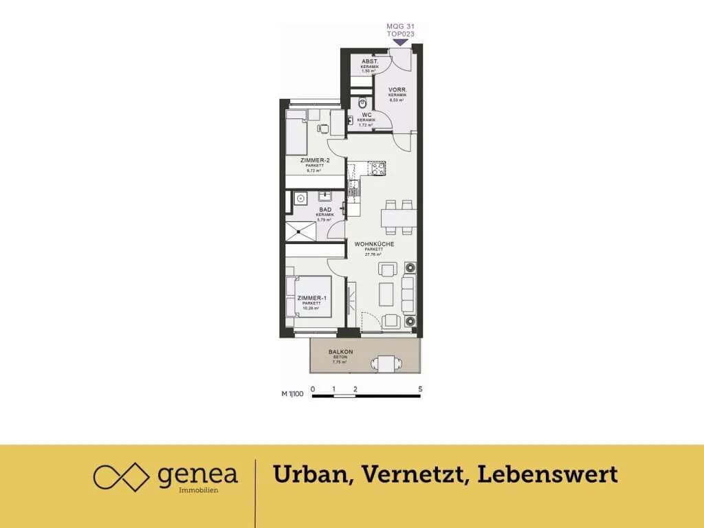 2-Zimmer-Wohnung mieten in Graz – 63,28 m², € 929 – Bild 2 von 28