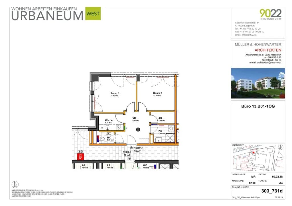2-Zimmer-Gewerbeimmobilie mieten in Klagenfurt – 51 m², € 931 – Bild 5 von 5