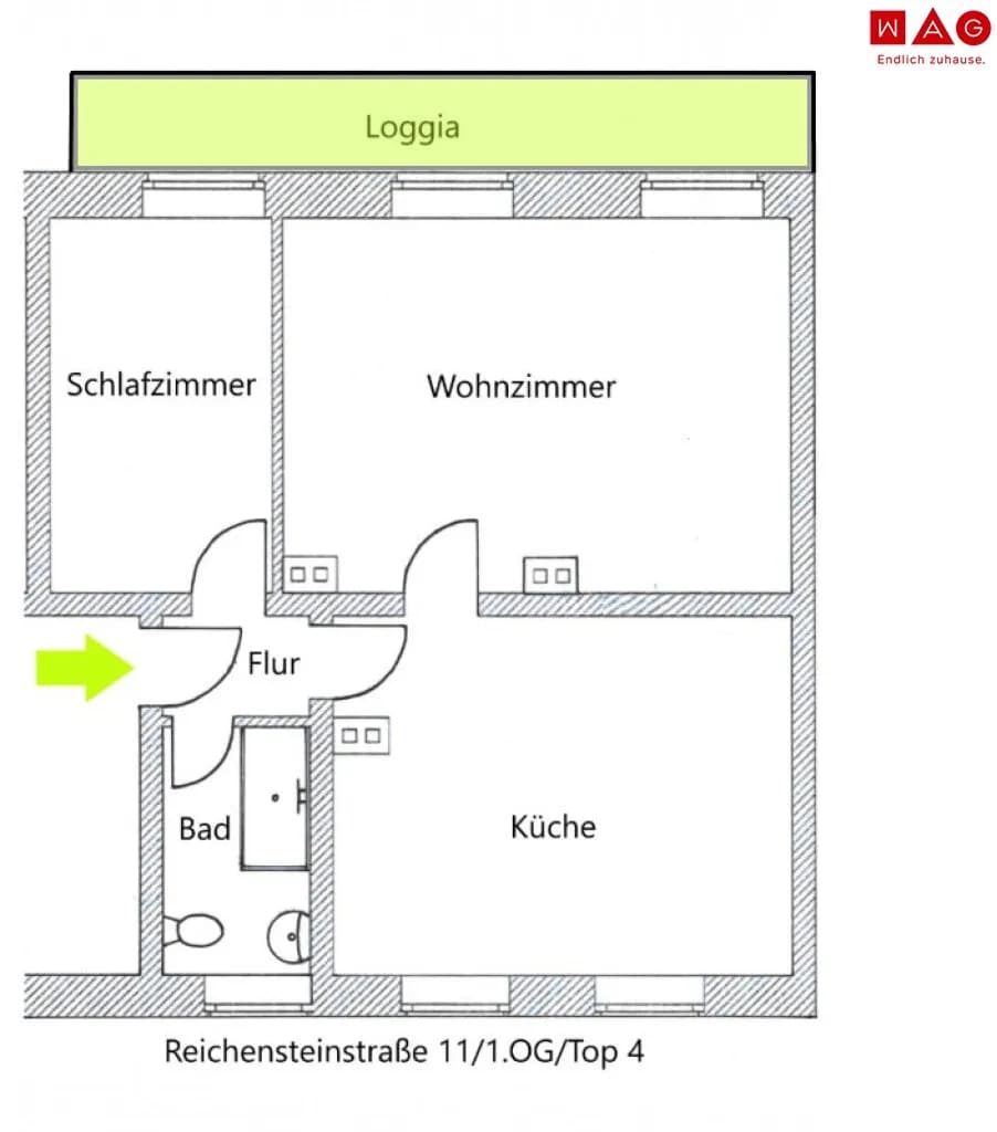 2-Zimmer-Wohnung mieten in Leoben – 65,6 m², € 651 – Bild 9 von 9