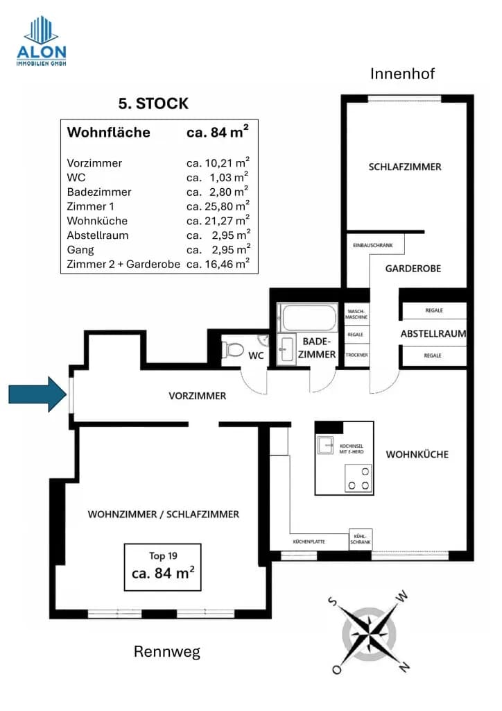 3-Zimmer-Wohnung kaufen in Wien – 84 m², € 359.000 – Bild 23 von 23