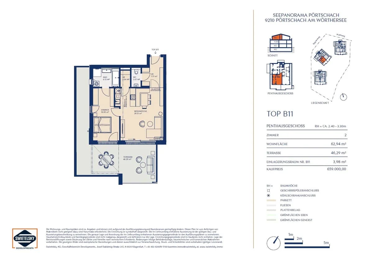 2-Zimmer-Wohnung kaufen in Klagenfurt Land – 62,94 m², € 659.000 – Bild 3 von 3