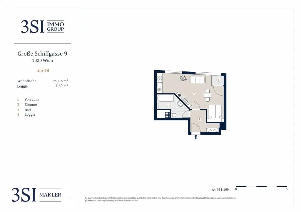 1-Zimmer-Wohnung kaufen in Wien – 29,04 m², € 265.000 – Bild 14 von 14