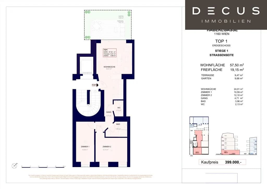 3-Zimmer-Wohnung kaufen in Wien – 57,5 m², € 350.000 – Bild 10 von 10
