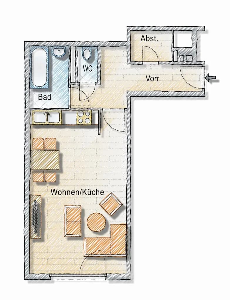 1-Zimmer-Wohnung kaufen in Wien – 42 m², € 169.000 – Bild 7 von 7