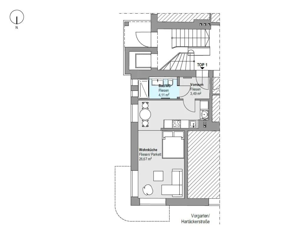1-Zimmer-Wohnung kaufen in Wien – 34,52 m², € 249.000 – Bild 11 von 11