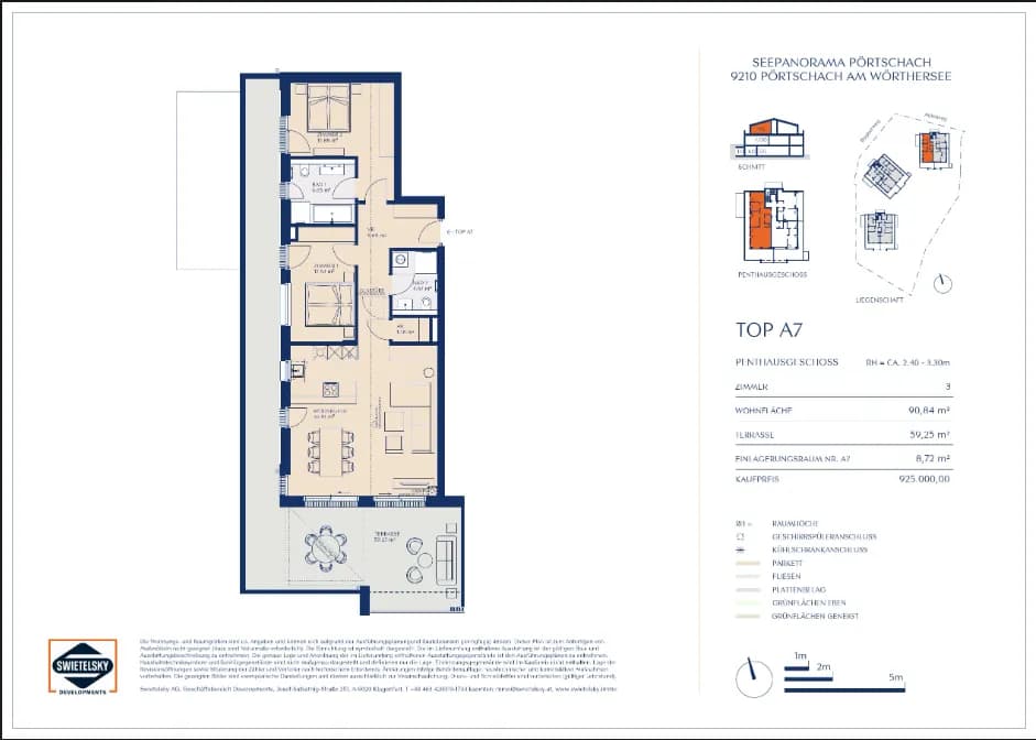 3-Zimmer-Wohnung kaufen in Klagenfurt Land – 90,84 m², € 925.000