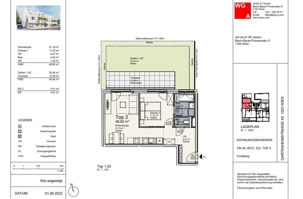 2-Zimmer-Wohnung kaufen in Wien – 46,62 m², € 269.000 – Bild 25 von 26