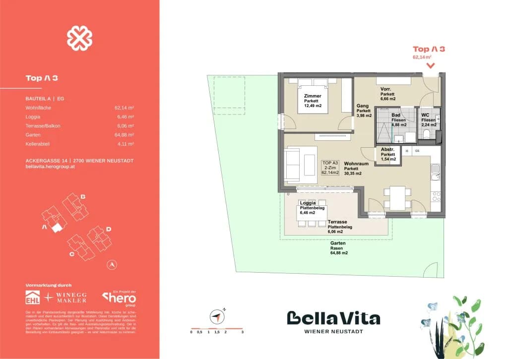 Immobilie kaufen in Wiener Neustadt – 62,14 m², € 296.000 – Bild 24 von 24
