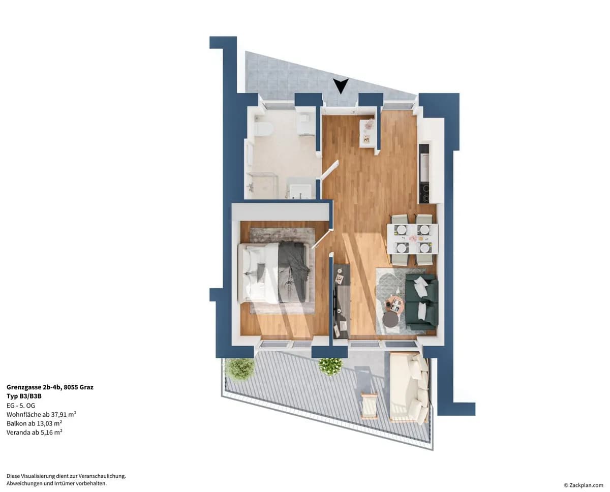 Wohnung mieten in Graz – 37,91 m², € 685 – Bild 11 von 11